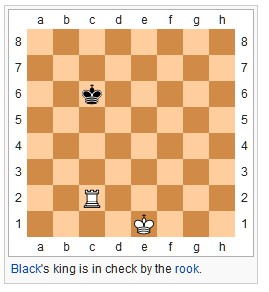 chess board in check