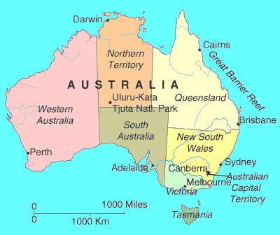 Austrálska mapa