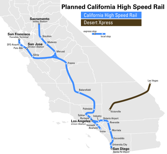 CALIFORNIA RAIL MAP
