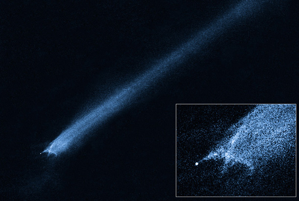 hubble photo - two asteroids colliding