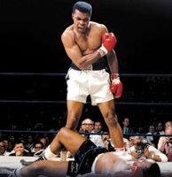 Ali standing over Liston