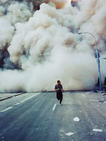 lone man running