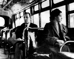 Rosa Parks on bus