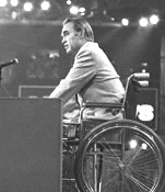 George Wallace in wheelchair