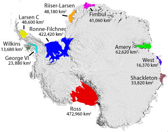 ANTARCTICA ICE SHELVES