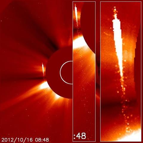 comet vs sun