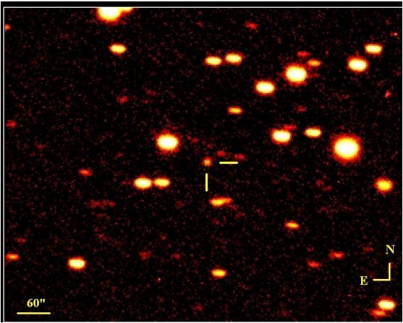 False color rendition of C/2012 S1 at its discovery in September 2012.