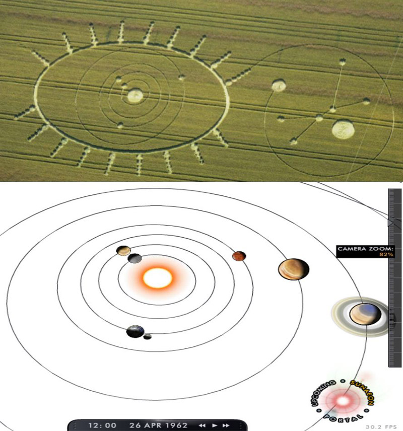 crop circle comparison Porino, Italy - 2012