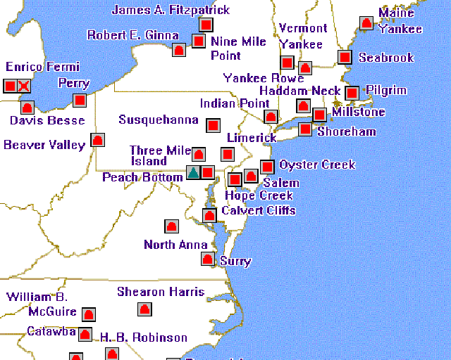 eastern nuclear power plants