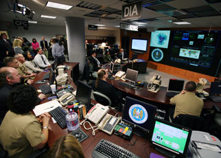 control room at NSA headquarters