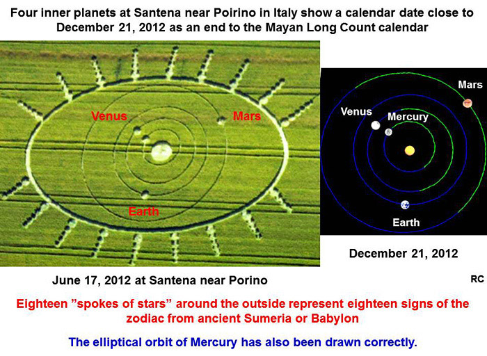 Porino Italy crop circle 2012