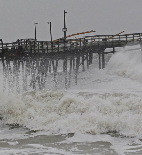 NC PIER IN HURRICANE SANDY 2012