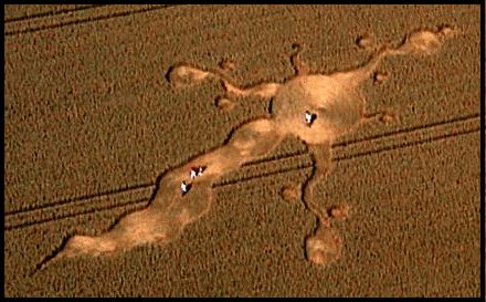 Flaming Sword Crop Circle - Avebury Trusloe, near Avebury Wiltshire - 23 August 1999