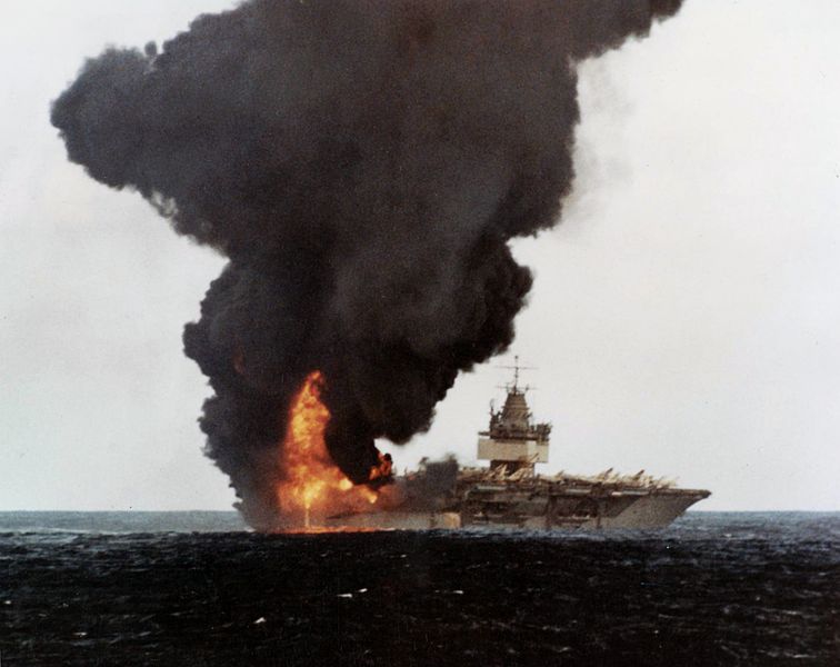 USS ENTERPRISE FIRE