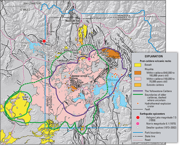 YELLOWSTONE CALDER MAP