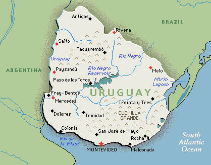 uruguay map