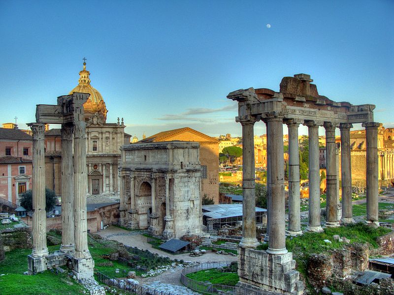 arch on the temple of Saturn