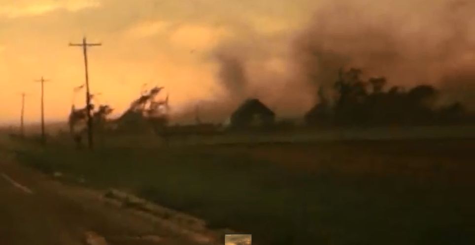 Raging: High winds and thunderstorms with the threat of tornadoes hit Kansas this weekend