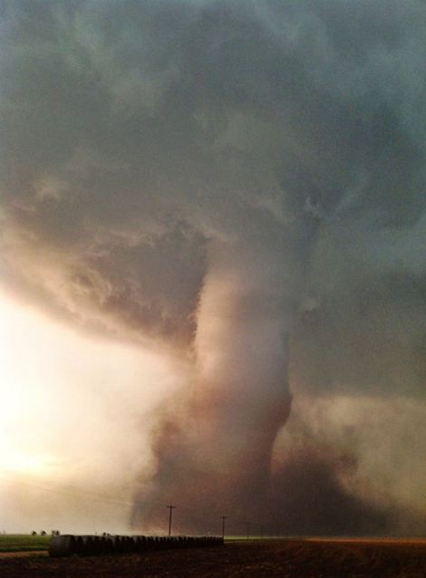 Extreme weather: Two tornados were spotted in Kansas on Sunday with residents warned to take cover in sturdy buildings