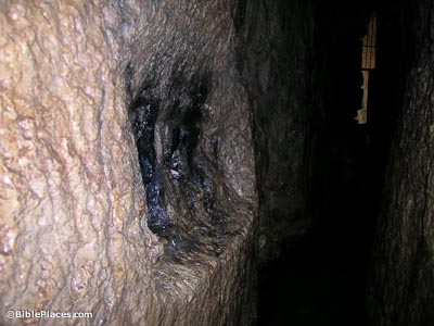 Place of Siloam Inscription in Hezekiah's Tunnel