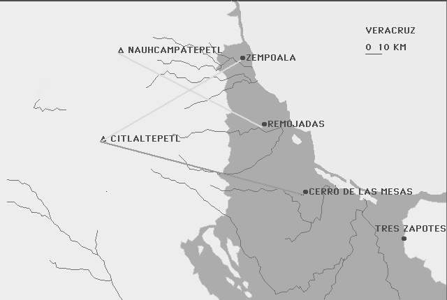 [image: Cerro De Las
        Mesas, Remojadas, and Zempoala Olmec sites]