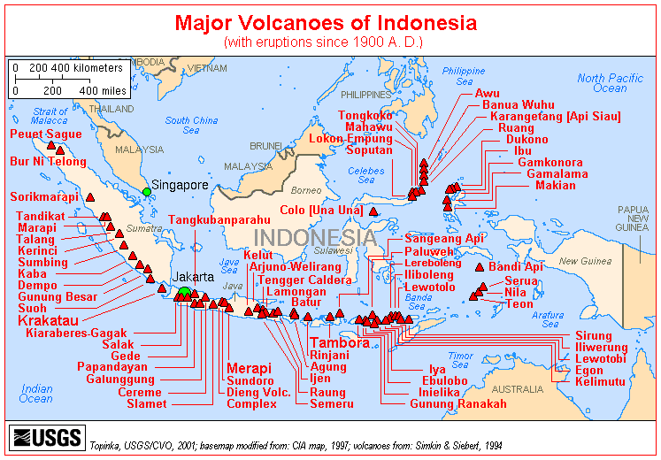 Indonesia volcanoes