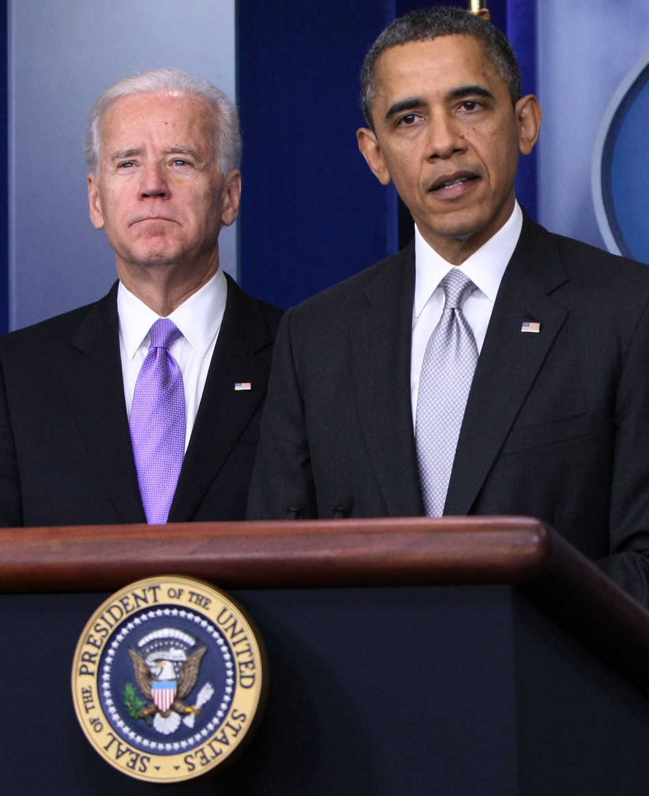 Vice President Biden and President Obama at the White House on Dec. 19. Biden has been charged with drawing up "concrete proposals" on how to reduce gun violence.