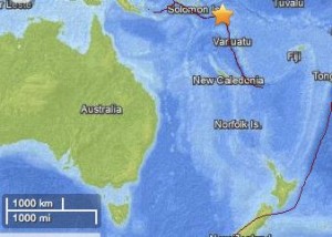 February 6, 2013 earthquake.  Image via USGS