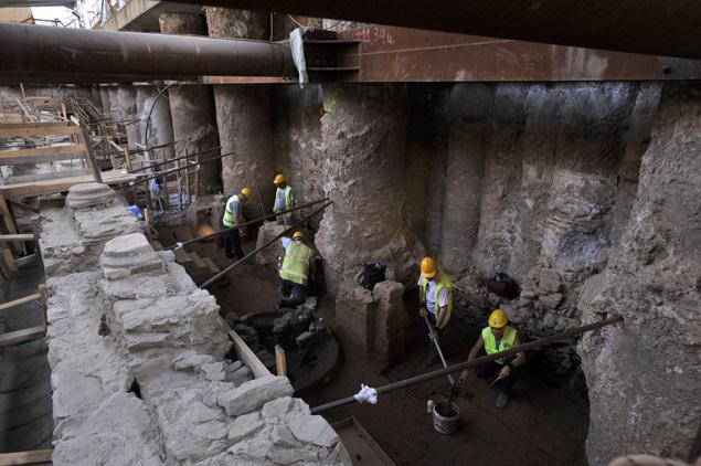 Greece subway excavation