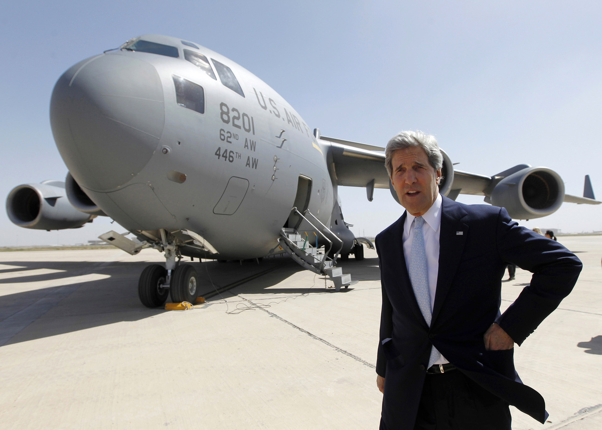 John Kerry and his plane