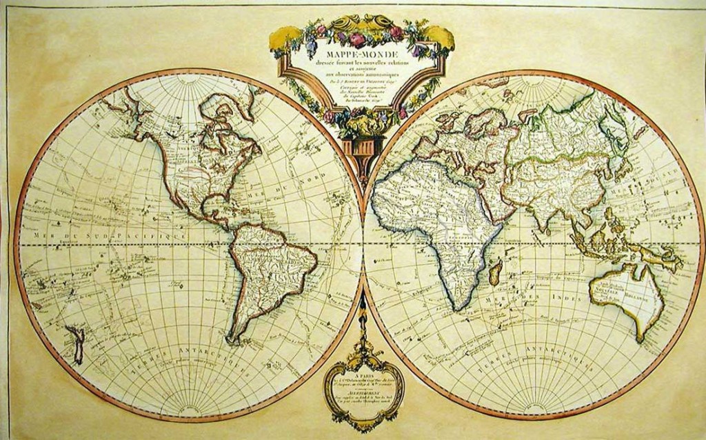 old map of world