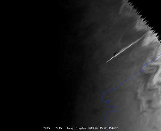 meteor from satellite