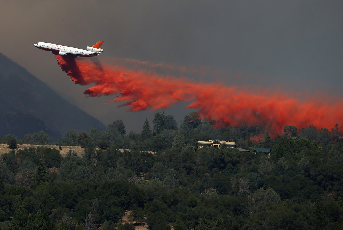 yosemite rim fire tanker plane