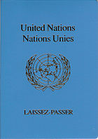 Front of a UN laissez-passer