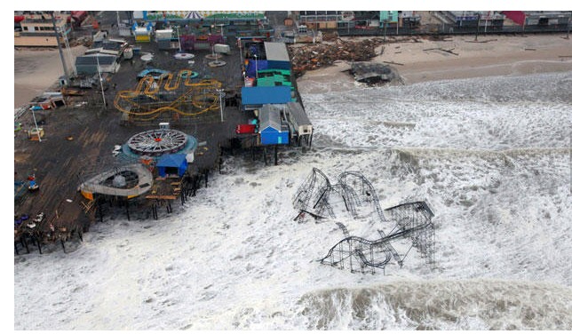 HURRICAN SANDY ATLANTIC CITY BOARDWALK