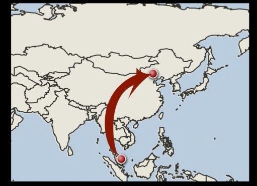china plane map march 2014