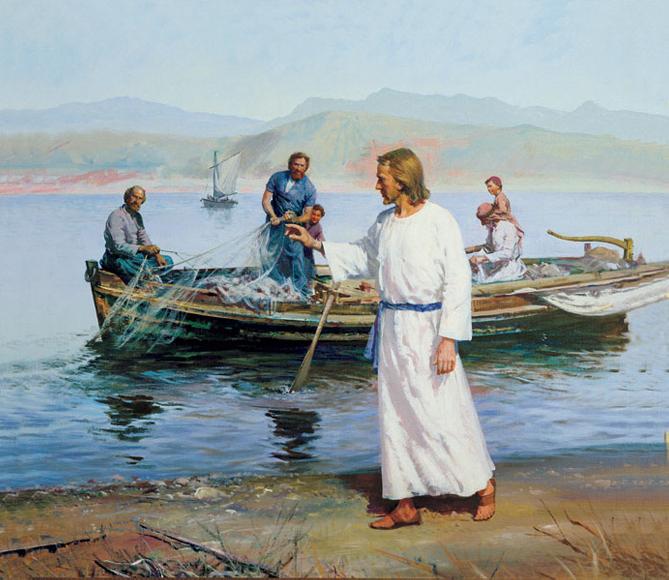 jesus goes fishing