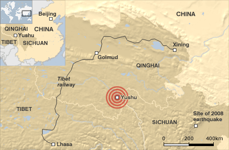 china quake map