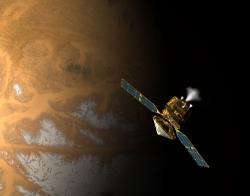The Mars Reconnaissance Orbiter must fire its thrusters for 27 minutes to enter orbit around Mars (Illustration: NASA/JPL-Caltech)