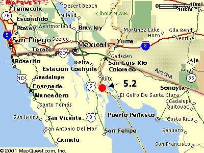 Baja California Earthquake History