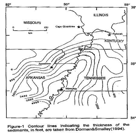 Sediment deposits of Mississippi Embayment ancient inland ocean