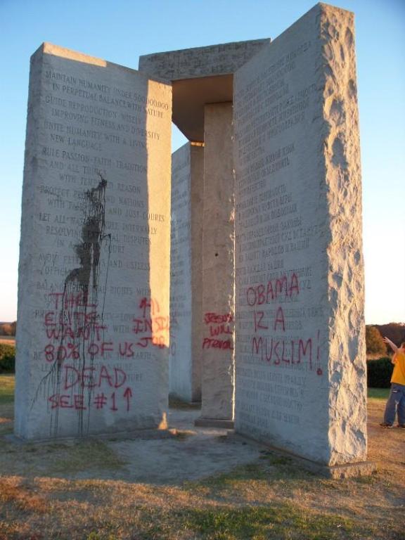 Georgia guidestones vandelism