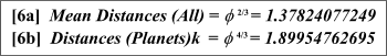 Relations 6a and 6b. The Fundamental Distance Constants