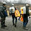 Rescuers prepare to enter the coal mine in Tallmansville,...