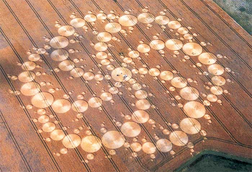 Mega Glyph Crop Circle Formation of 2001 at Milk Hill