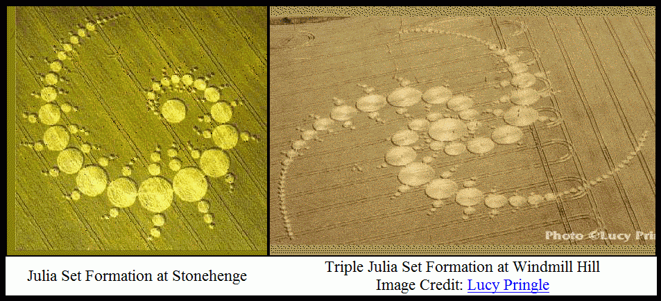 Two Julia Set crop circles of 1996