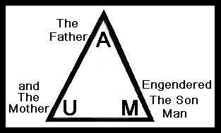 AUM Triangle Trinity - The Father and the Mother Engendered The Son, Man