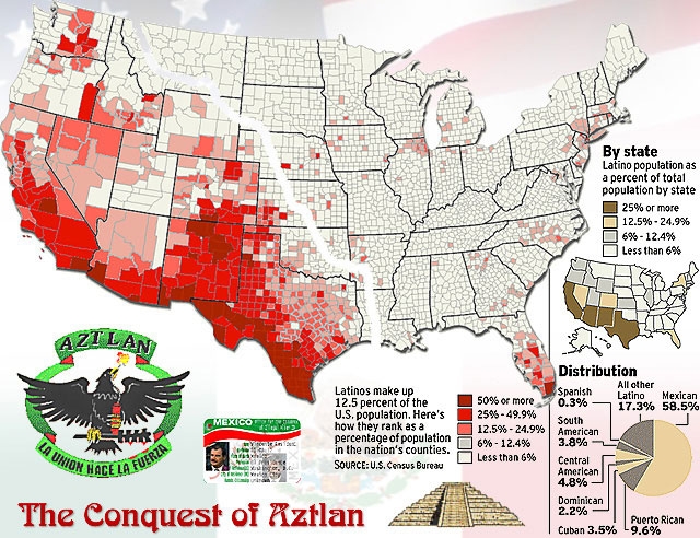 maps of russia and the republics. The Conquest of Aztlan map,