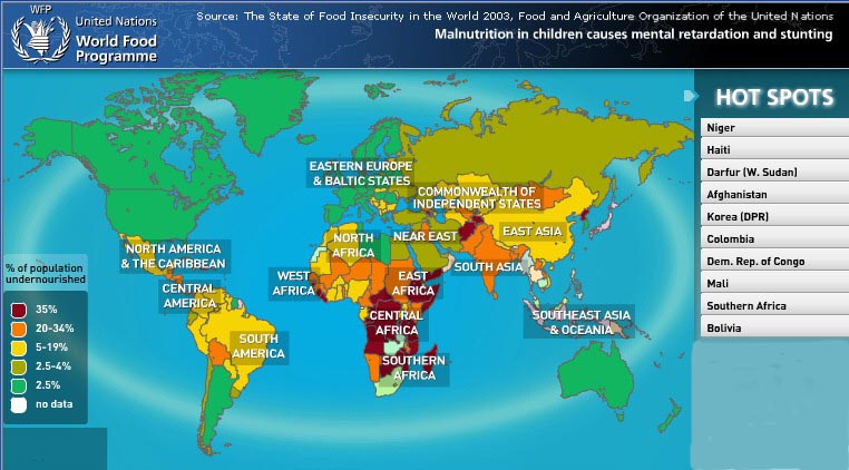 World Map Hunger
