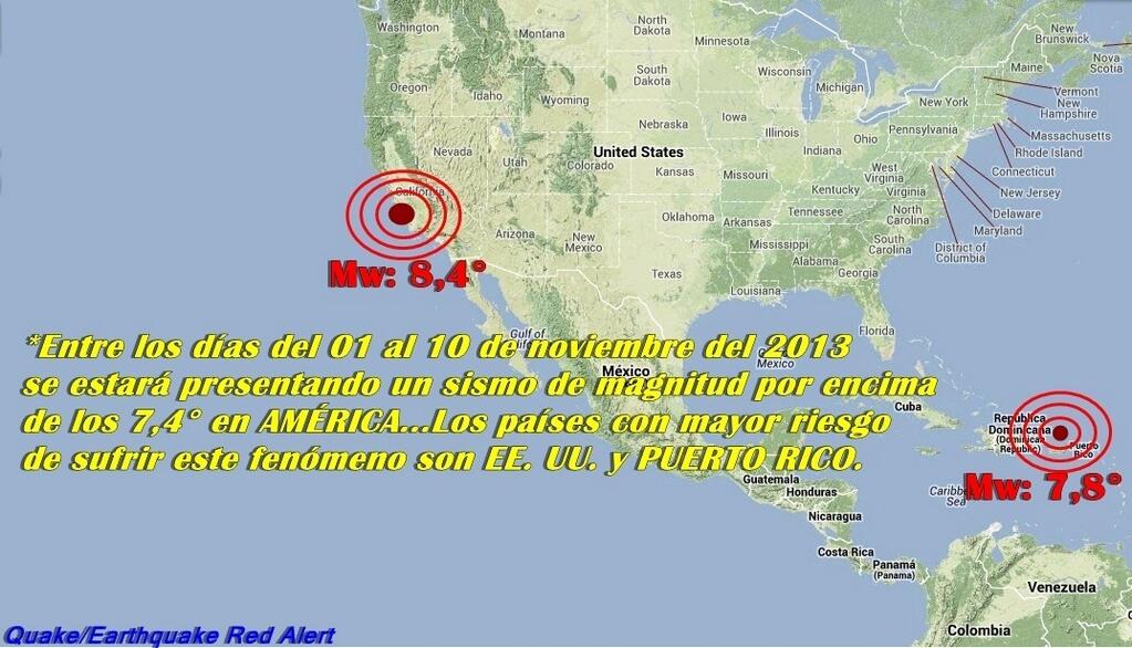 quake prediction in Spanish